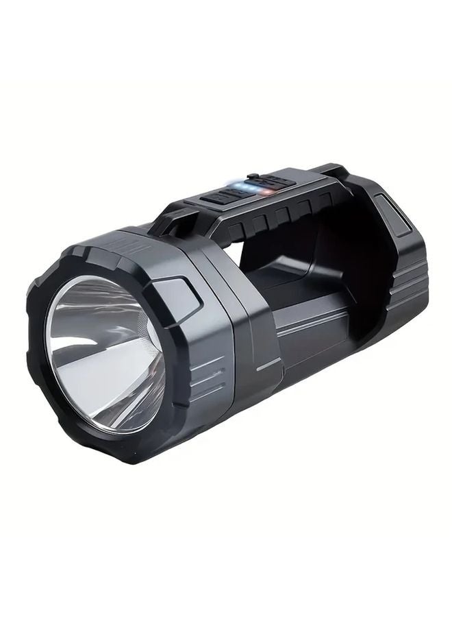 Black Rechargeable LED Flashlight 1800mAh Battery COB Side Light For Camping Fishing - Image 1