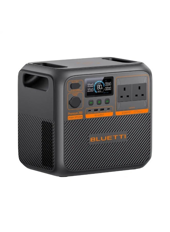 بلويتي محطة طاقة محمولة BLUETTI Premium 200 v2 بقدرة 2700 واط، بطارية LiFePO4 بسعة 2073.6 واط/ساعة، مولد طاقة شمسي سريع الشحن، باور بانك UPS للتخييم والطوارئ والاستخدام المنزلي - Image 2