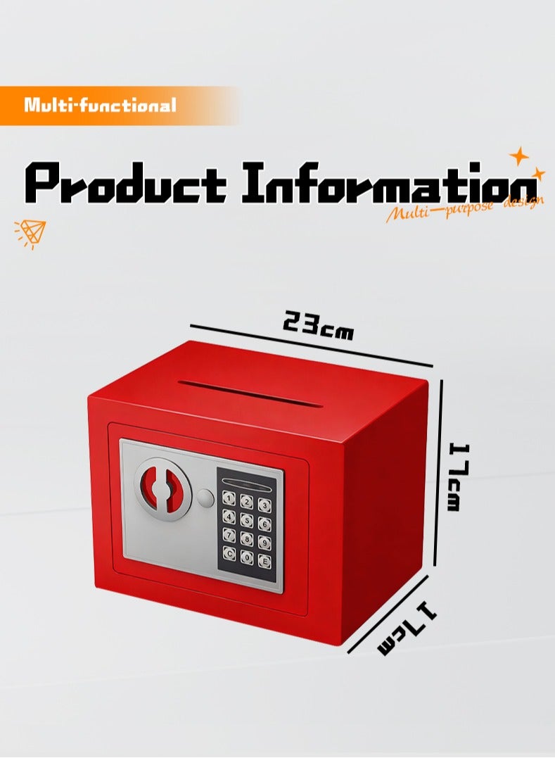 صندوق أمان صغير مع لوحة مفاتيح وأقفال، صناديق أمان شخصية إلكترونية بقفل مخفي، صناديق أمان مصنوعة من سبائك الفولاذ للاستخدام المنزلي والمكتب وغرف الفنادق والأعمال والمجوهرات والأموال - Image 2