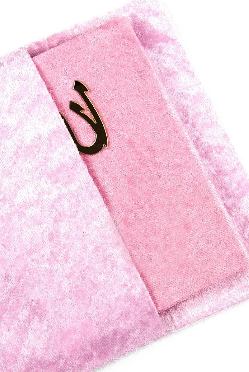ايهفان اونلاين Ihvan Online 10 Velvet Covered Yasin Books - Bag Size with Rosary - Pouch - Boxed - Pink Color - Mevlit Gift