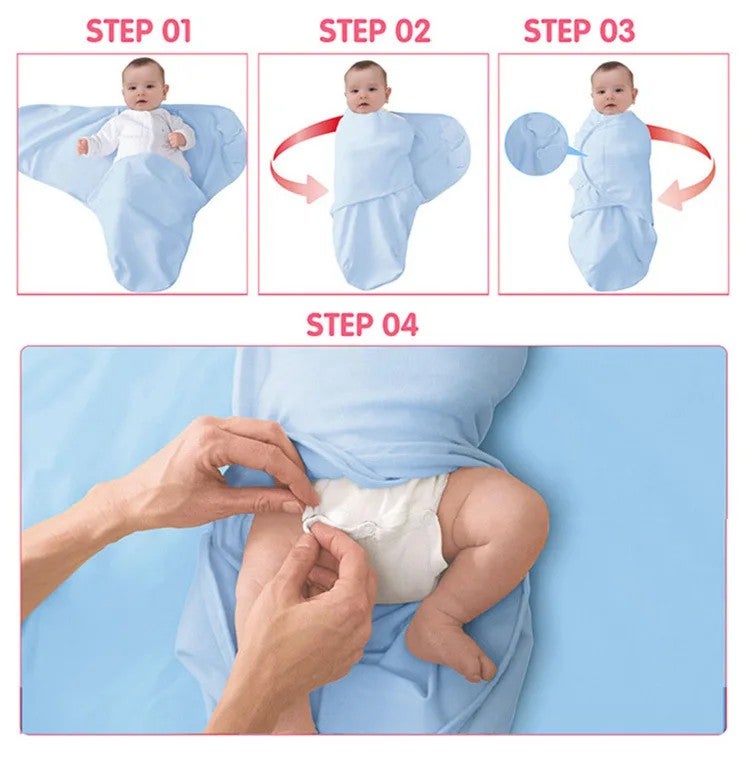 Bluejw Original Newborn Baby Swaddle Blanket 0-3 Months - 100% Organic Cotton Sleeping Bag - NO BPA - Ideal for Swaddlers - Image 2