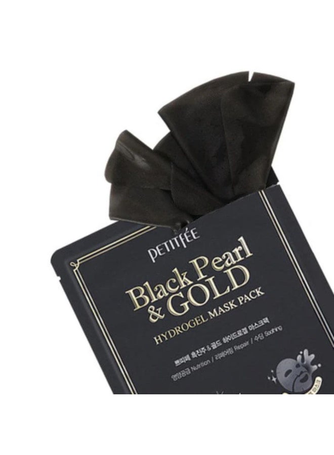 Petitfee Petitfée Black Pearl and Gold Hydrogel Mask Pack Nutrition and Repair 5units - Image 2
