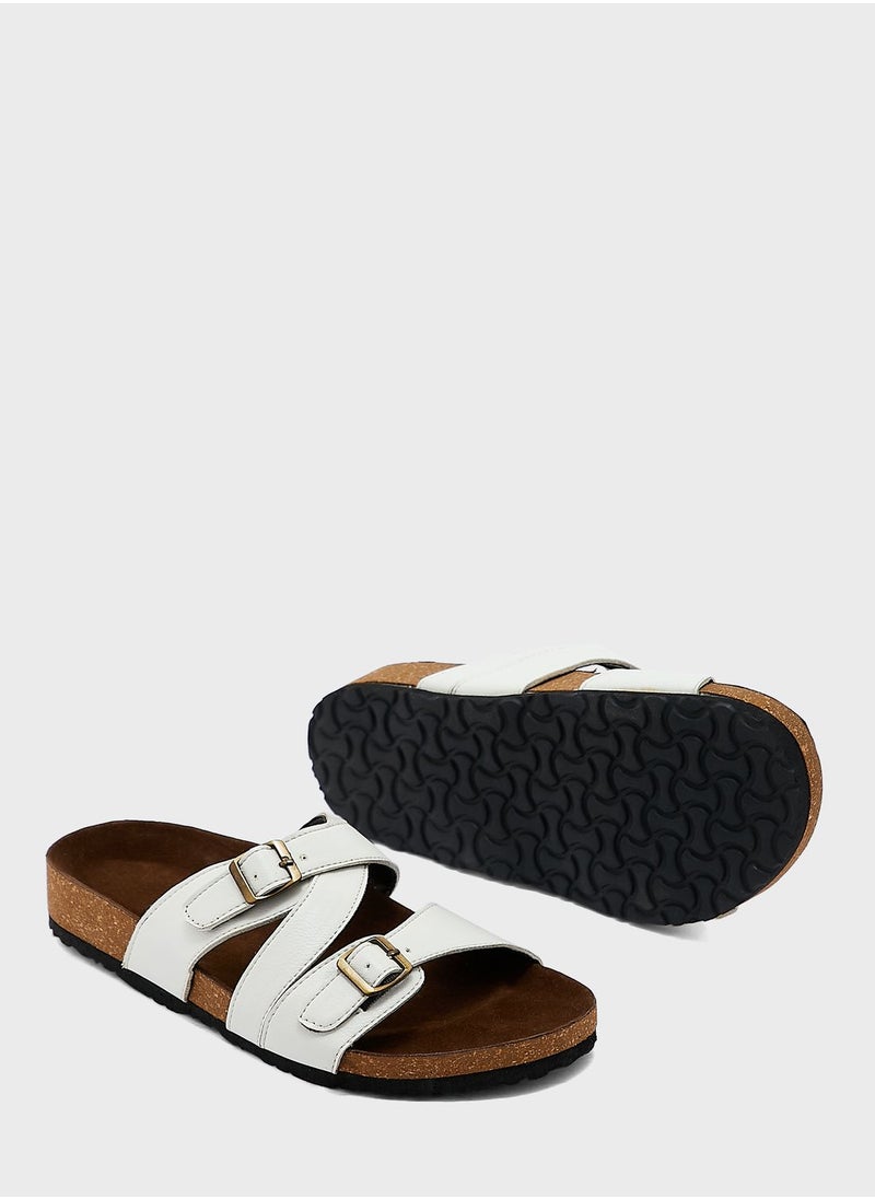 Robert Wood - Casual Cork Footbed Support Sandals - Image 1