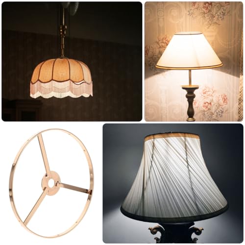 ULDIGI Shade Holder Lampshade Rings Diy Pendant Lamp Ring Chandelier Frame Diy shade Frame s Shade Chandelier Iron Shelf Double Layer E27 - Image 2