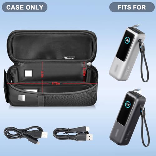 Tanmqin Case Compatible with Anker Laptop Power Bank 25,000mAh, Travel Carrying Holder for Portable Charger with Triple 100W USB-C Ports &Cables for Business Air Travel /Camping /Adventure Sports (Bag Only) - Image 2