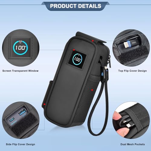 Tanmqin Case Compatible with Anker Laptop Power Bank 25,000mAh, Travel Carrying Holder for Portable Charger with Triple 100W USB-C Ports &Cables for Business Air Travel /Camping /Adventure Sports (Bag Only) - Image 4