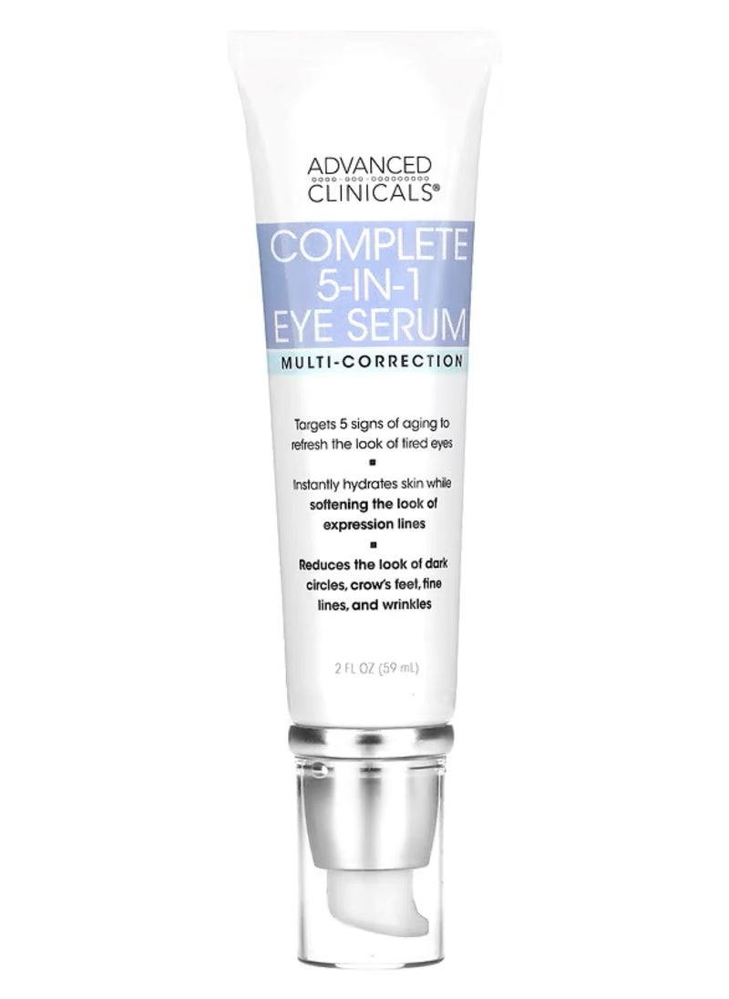أدفانسد كلينيكال ادفانسد كلينيكالز‏, يعد Complete 5-in-1 Eye Serum مصحح متعدد، وهو 2 أونصة سائلة (59 مل)  - Image 2