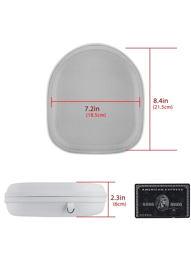 Geekria - Geekria Shield Headphones Case Compatible with JBL Tour ONE, Tune 750NC, Tune 700BT, Live 650BTNC Case, Replacement Hard Shell Travel Carrying Bag with Accessories Storage (White) - Image 1