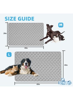 PUPTECK PUPTECK Dog Cooling Mat for Medium Large Dogs, Cooling Blanket for Kennels Crate Floor, Pets Cooling Pad, Self-Cooling Bed for Dog Cat Summer Sleeping Outside, Washable & Portable, Large 28"x40"  - Image 2
