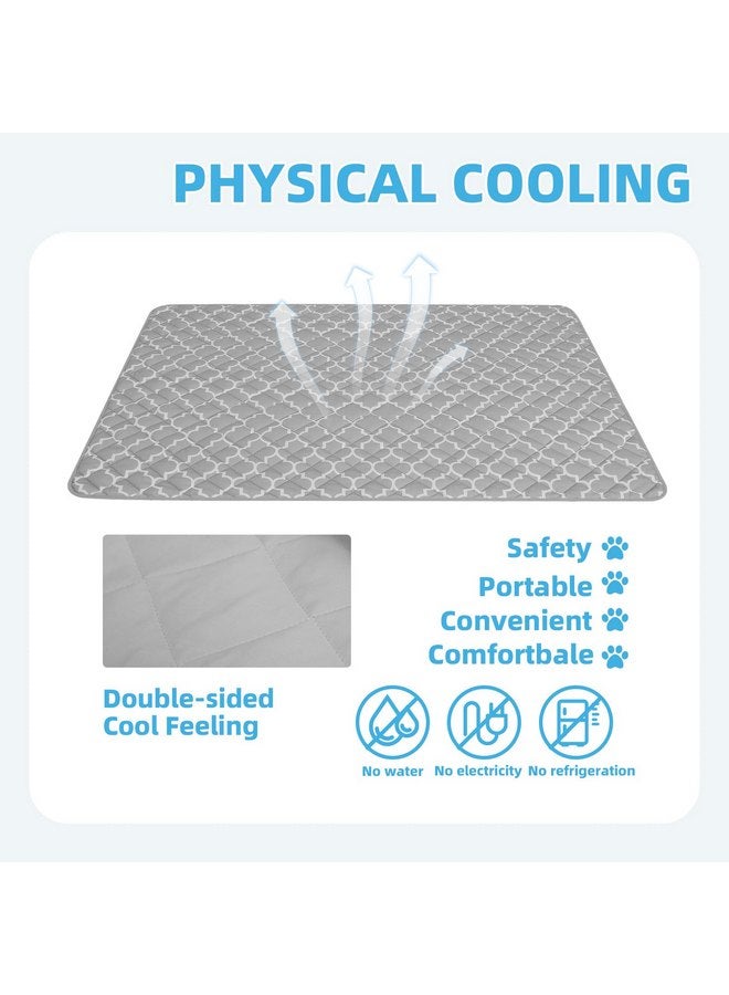PUPTECK PUPTECK Dog Cooling Mat for Medium Large Dogs, Cooling Blanket for Kennels Crate Floor, Pets Cooling Pad, Self-Cooling Bed for Dog Cat Summer Sleeping Outside, Washable & Portable, Large 28"x40" - Image 4