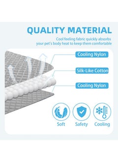 PUPTECK PUPTECK Dog Cooling Mat for Medium Large Dogs, Cooling Blanket for Kennels Crate Floor, Pets Cooling Pad, Self-Cooling Bed for Dog Cat Summer Sleeping Outside, Washable & Portable, Large 28"x40"  - Image 3