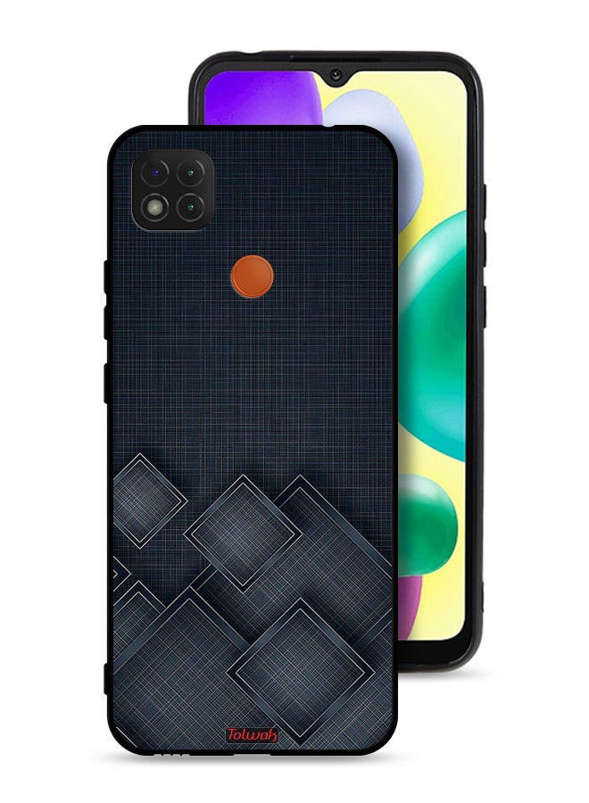 Tolwak Xiaomi Redmi 9C Protective Case Cover Squares Pattern On Cloth  - Image 1