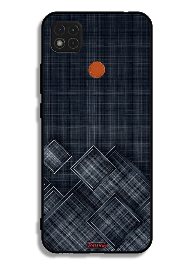 Tolwak Xiaomi Redmi 9C Protective Case Cover Squares Pattern On Cloth  - Image 2