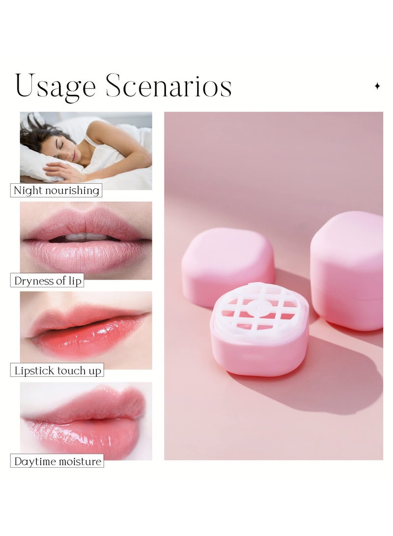 كاست ويف 0.25 oz（7g） Empty Lip Balm Square Containers Tubes Refillable Lipstick 12 Pieces for Lip Gloss  BPA FREE Make Natural Lip Balm Lip Care (Pink) - Image 3