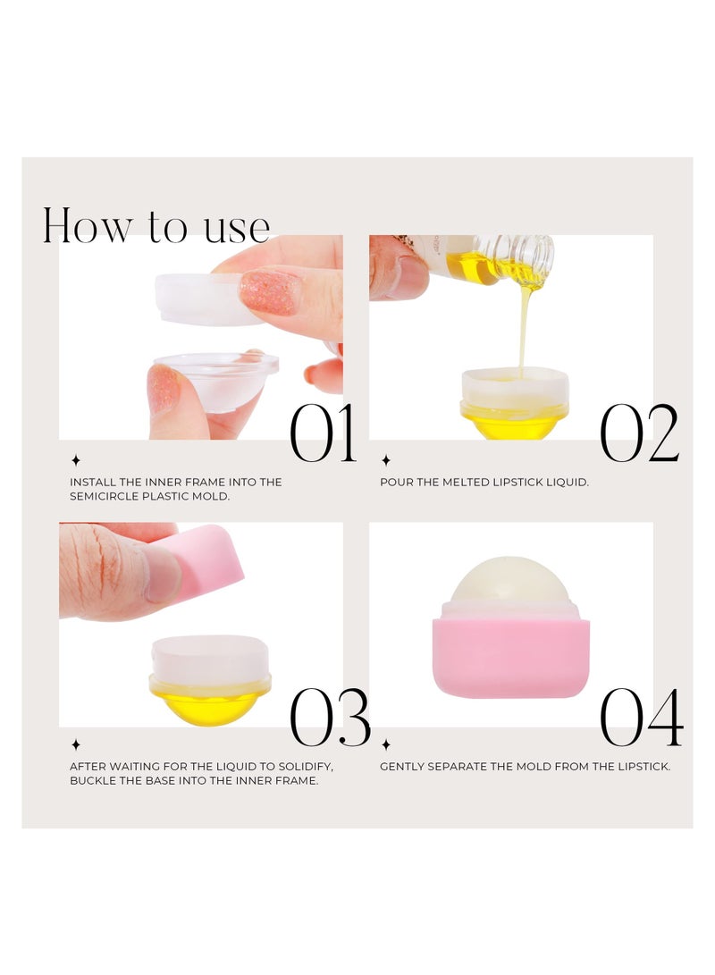 كاست ويف 0.25 oz（7g） Empty Lip Balm Square Containers Tubes Refillable Lipstick 12 Pieces for Lip Gloss  BPA FREE Make Natural Lip Balm Lip Care (Pink) - Image 4