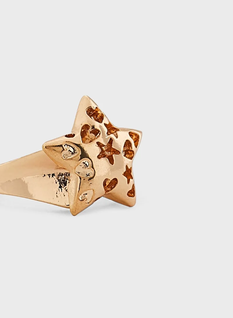 Ginger Celestial Star Ring