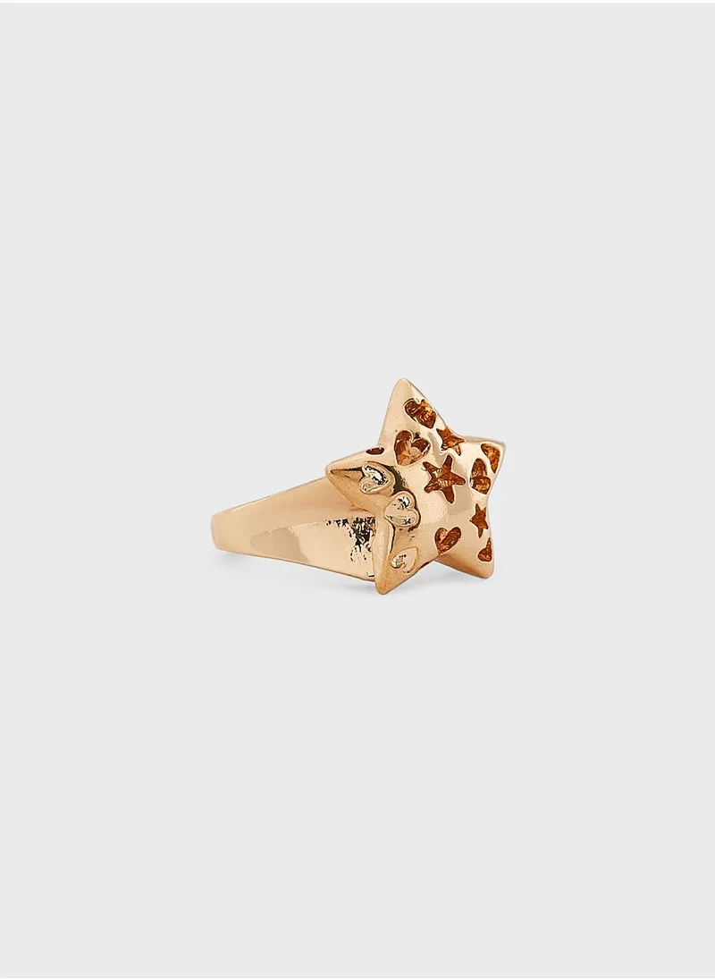 Ginger Celestial Star Ring