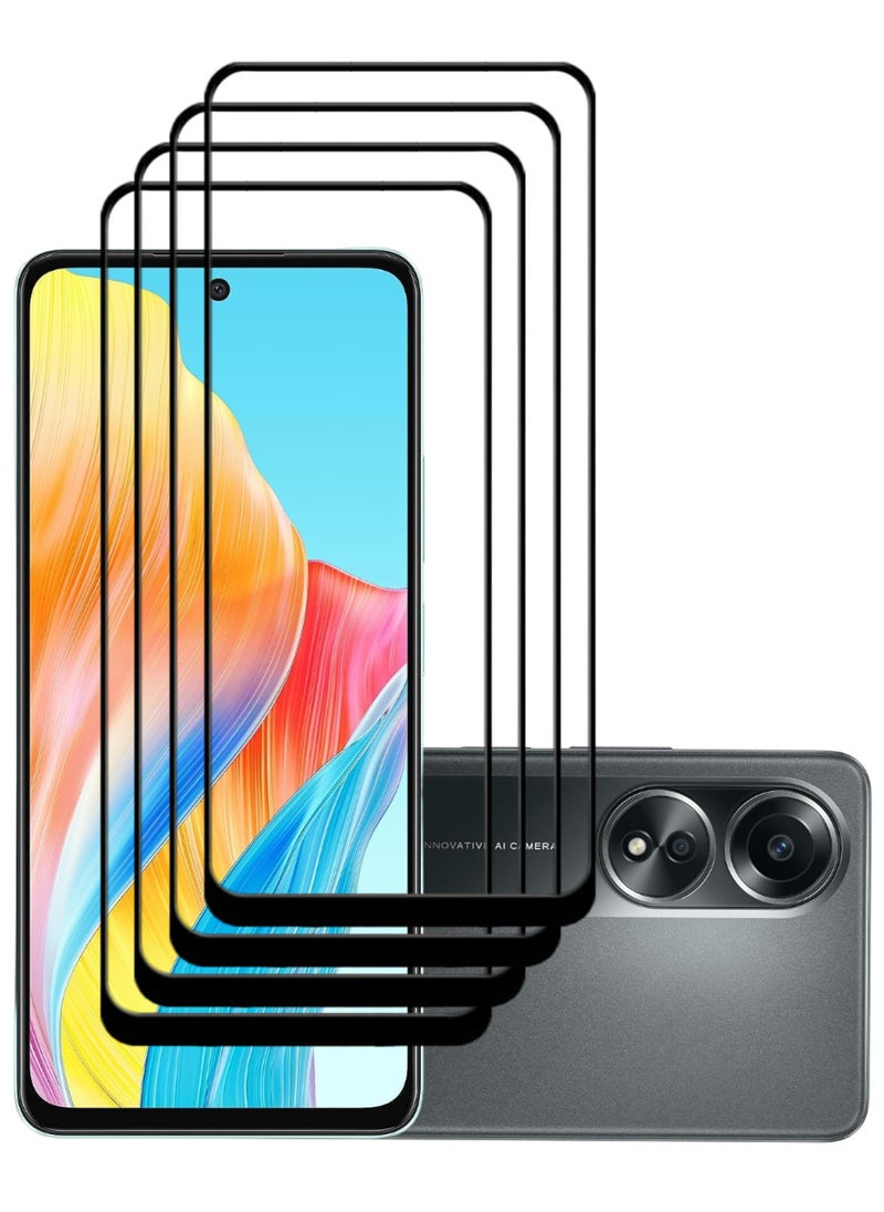 ACLIX 4 Pieces Antistatic ESD Dustproof Premium Quality High Definition Tempered Glass Screen Protector Designed For Oppo A58 4G - Image 1