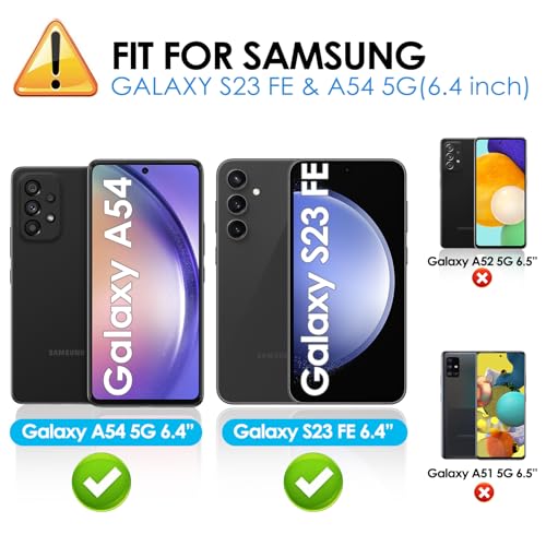 LYWHL 2 Pack for Samsung Galaxy S23 FE / A54 5G Privacy Screen Protector, Tempered Glass Anti-Spy Private Film, Anti-Scratch Bubble Free Case Friendly Easy Install [Don’t Support Fingerprint Unlock] - Image 2