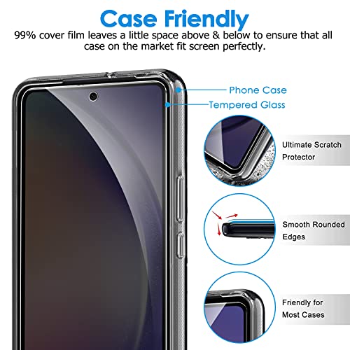 LYWHL 2 Pack for Samsung Galaxy S23 FE / A54 5G Privacy Screen Protector, Tempered Glass Anti-Spy Private Film, Anti-Scratch Bubble Free Case Friendly Easy Install [Don’t Support Fingerprint Unlock] - Image 5