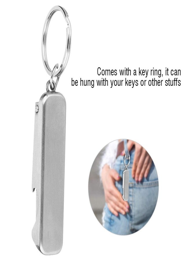plplaaoo Nail Clippers, 2 in 1 Mini Nail Cutter Key Chain, Ultra-Thin Nail Clippers with Keychain Mini Portable Stainless Steel Foldable Nail Cutter Bottle Opener for Travel, Camping & Outdoor - Image 5