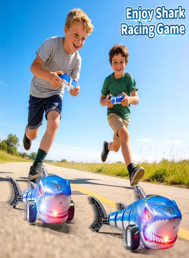 JUKUDAHU Remote Control Shark Toys Car for Kids Ages 3-5 5-7 8-10, 2.4GHz RC Cars with Lights, Outdoor Boy Toys, 360° Rotating Swinging Tail, Birthday Gifts Toy for Boys Girls Aged 3 4 5 6 - Image 5