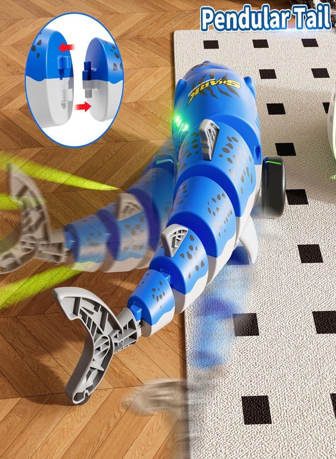 JUKUDAHU Remote Control Shark Toys Car for Kids Ages 3-5 5-7 8-10, 2.4GHz RC Cars with Lights, Outdoor Boy Toys, 360° Rotating Swinging Tail, Birthday Gifts Toy for Boys Girls Aged 3 4 5 6 - Image 4