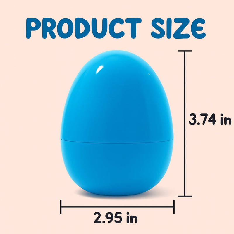 Celmuron 12 Pack Large Easter Eggs â€“ 3.74'' Bright Plastic Fillable Eggs for Easter Egg Hunt, Party Favors, Surprise Gifts - Image 4