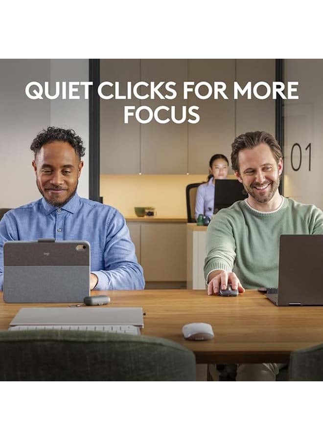 Logitech MX Anywhere 3S Compact Wireless Mouse, Fast Scrolling, 8K DPI Any-Surface Tracking, Quiet Clicks, Programmable Buttons, USB C, Bluetooth, Windows PC, Linux, Chrome, Mac - Pale Grey - Image 3