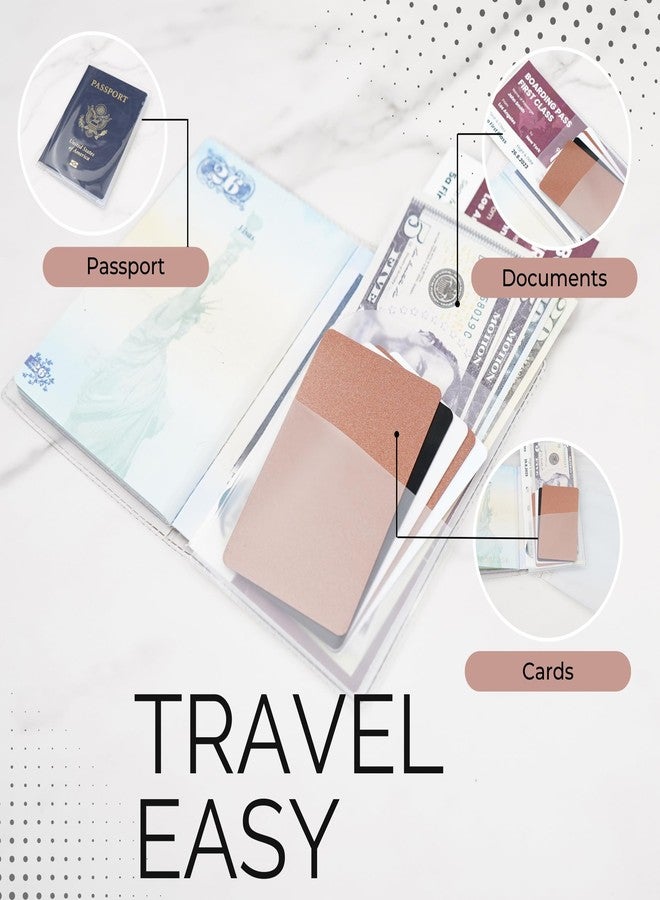 AG DAILY ESSENTIALS Pack of 6 Clear Passport Cover, Clear Passport Case with Travel Document & Credit Card Organizer, Waterproof Passport Holder for Travel, Made with Heavy Duty Plastic for US Passports - Image 2