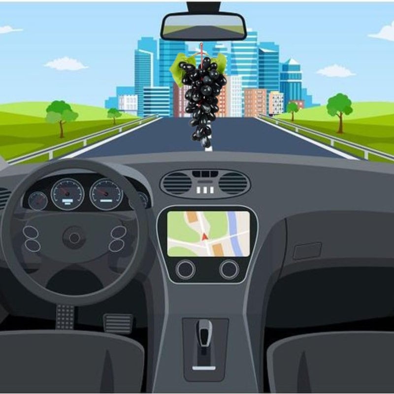 SINGAA Artificial Hanging Grapes with Leaves for Home, Garden, Car, Fruit Shop, Photography, Dining Table and Events Decoration - 60 Tips -25 CM (Pack of 3) - Image 5