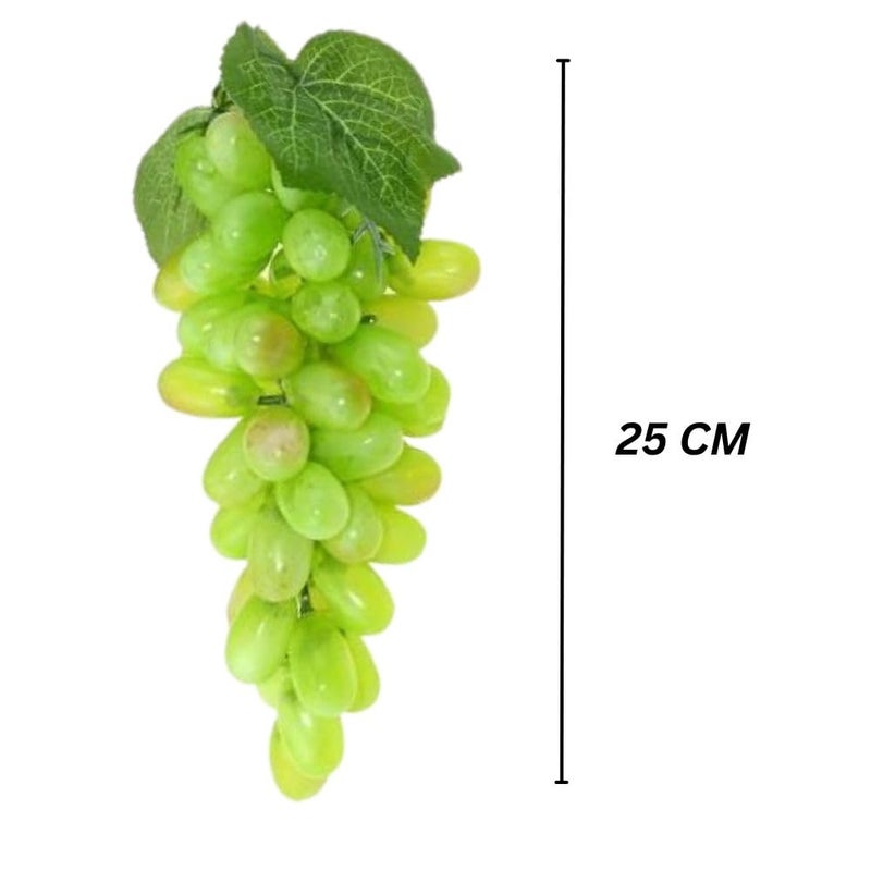 SINGAA Artificial Hanging Grapes with Leaves for Home, Garden, Car, Fruit Shop, Photography, Dining Table and Events Decoration - 60 Tips -25 CM (Pack of 3) - Image 2