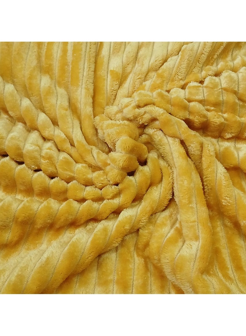 T G H Striped Flannel Fleece Blanket Plush Throw Blanket Super Soft Blanket King Size(220x240) For Bed and Sofas Luxurious Warm and Comfortable - Image 2