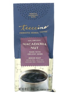 teeccino Prebiotic Herbal 'Coffee' Macadamia Nut Medium Roast Caffeine Free 10 oz (284 g) 