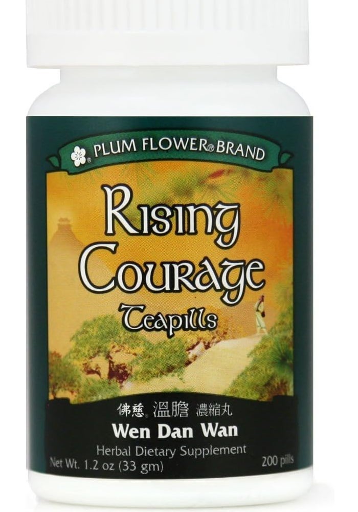 Plum Flower Rising Courage Teapills (Wen Dan Wan) - Herbal Dietary Supplement, 200 Count