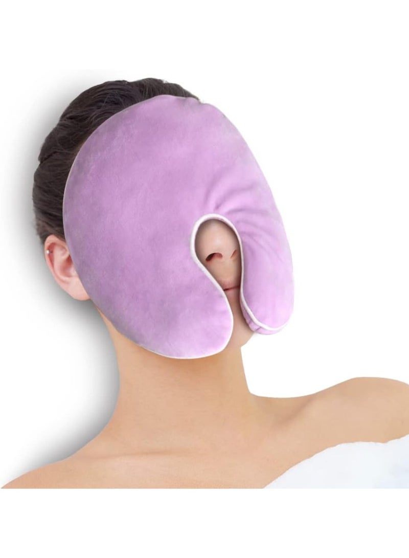 Ru syanl Heating Pad Sinus Relief Mask Moist Heat Face Eye Mask Microwavable Warm Compress for Sinus Pressure Relief Migraine Tension Headache Relief  - Image 1