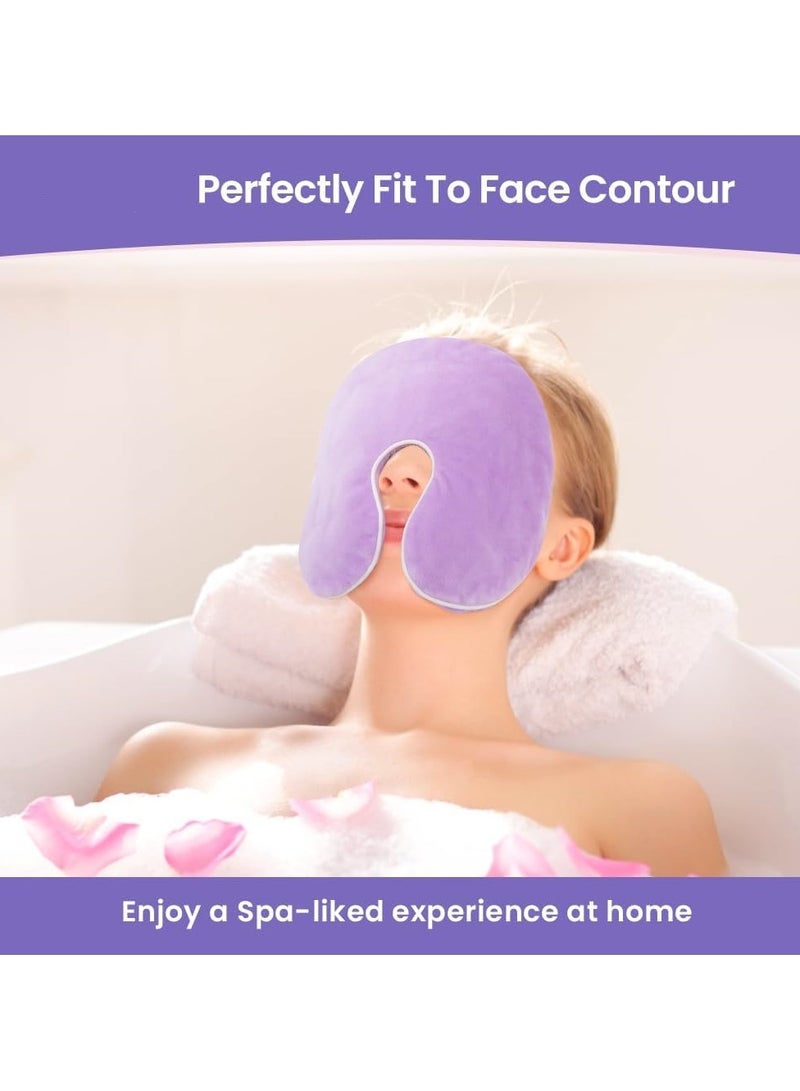 Ru syanl Heating Pad Sinus Relief Mask Moist Heat Face Eye Mask Microwavable Warm Compress for Sinus Pressure Relief Migraine Tension Headache Relief  - Image 3