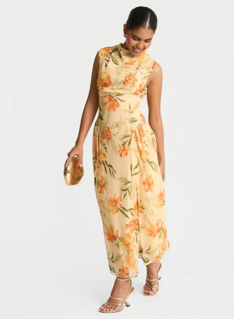 نيدز نو ليبل Yellow Floral Midaxi Dress