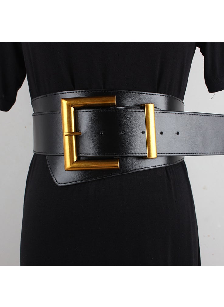 Generic - Fashion Wide Belt for Dresses Coats Black - Image 1