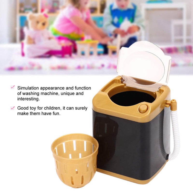 Mini Washing Machine For Makeup Brushes With Drain Pipe Gold Cosmetic Brush Cleaner - Image 5