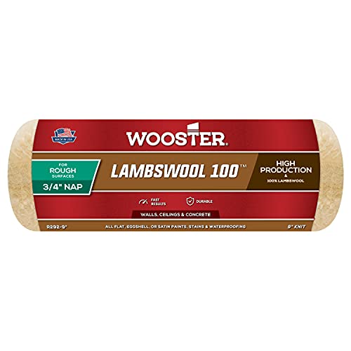 Wooster Brush R292-9 Lambswool 100 Roller Cover, 3/4-Inch Nap, 9-Inch - Image 1