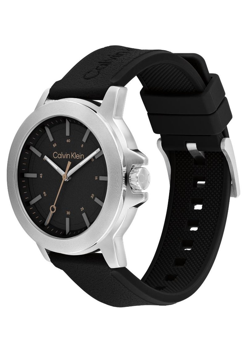 CALVIN KLEIN ساعة كالفن كلاين الرجالية ذات القرص الدائري باللون الأسود - 25200471 - Image 1