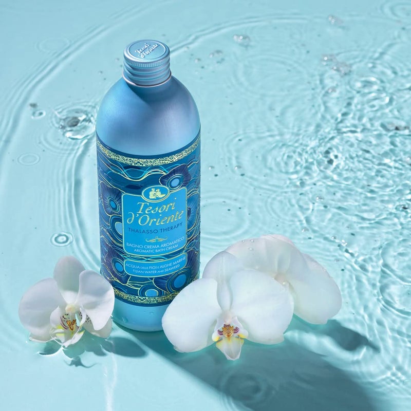 Tesori d'Oriente حمام فقاعات تسوري دورينتي للنساء، حمام رغوي، فقاعات حمام للاسترخاء للنساء، غسول جسم فاخر للنساء والعناية بالبشرة - 500 مل - 16.91 أونصة سائلة أمريكية - [استيراد إيطالي] - (علاج ثالاسو) - Image 3