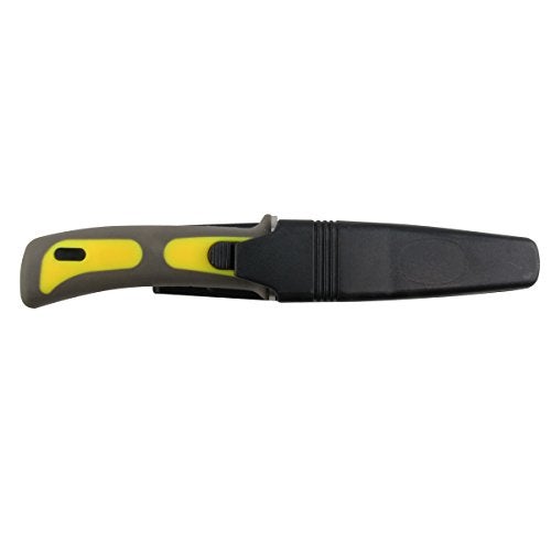 Treasure Gurus 9" Stainliess Steel Blade Yellow Dive Knife with Line Cutter and Arm or Leg Straps - Image 3