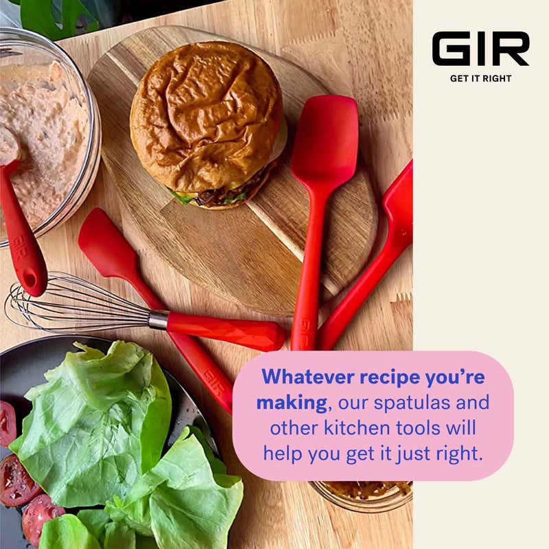 GIR: Get It Right Silicone Kitchen Spatula - Non-toxic Cooking Utensils for Nonstick Cookware, Cooking and Baking, Skinny - 11IN - Red - Image 5