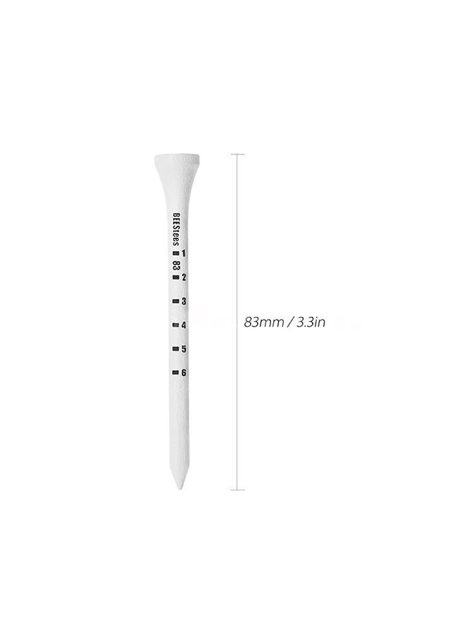 NIBEMINENT 80 Piece Wooden Golf Tees With Striped Scale - Image 4