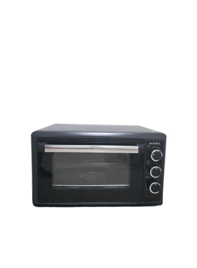 ASEL Electric Oven 38L – Double Glass Door with Timer – Compact Countertop Baking Oven - Image 1