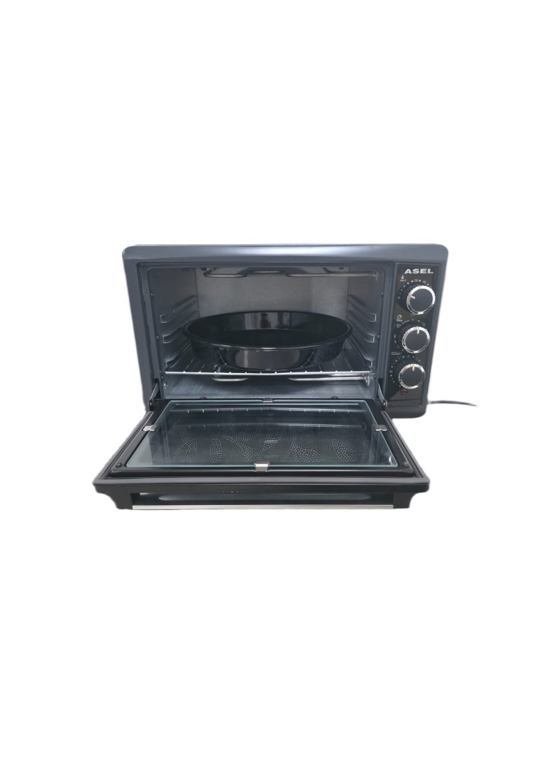 ASEL Electric Oven 38L – Double Glass Door with Timer – Compact Countertop Baking Oven - Image 3