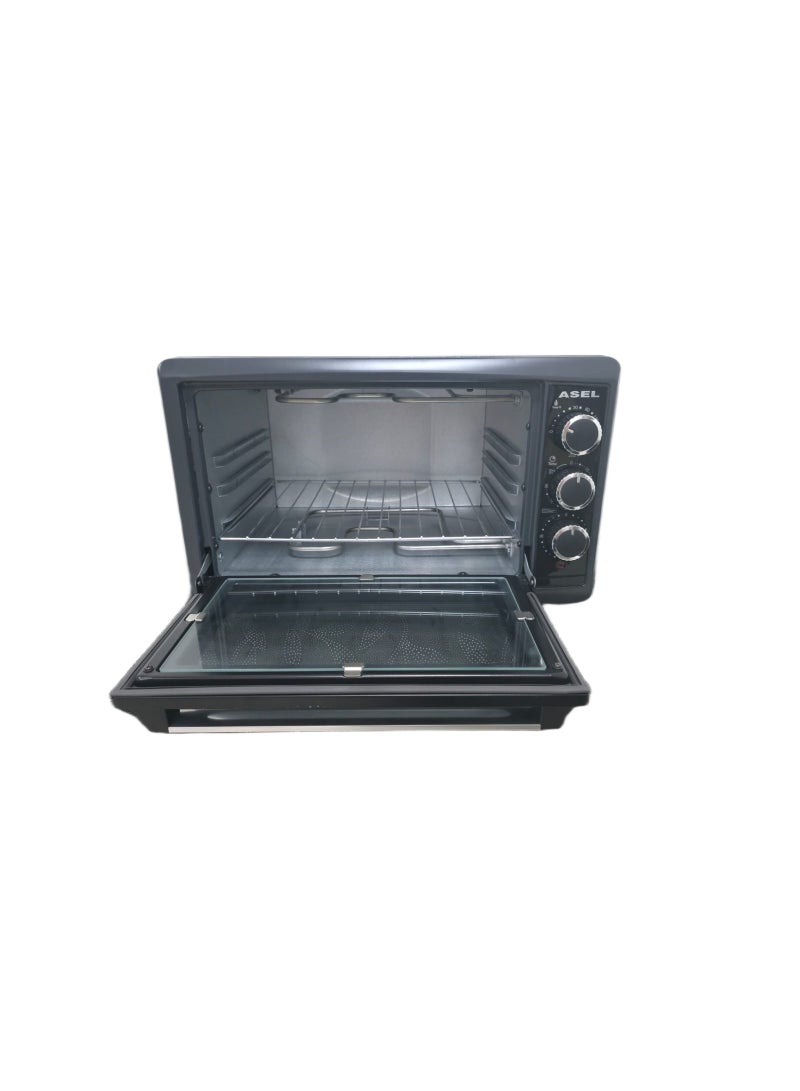 ASEL Electric Oven 38L – Double Glass Door with Timer – Compact Countertop Baking Oven - Image 4