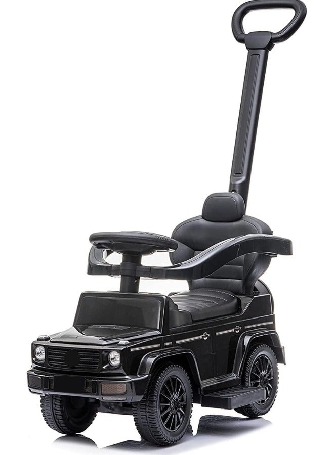 "Luxury Push Ride-On Car for Kids – Steering Wheel with Sounds, Parental Handle, Full Safety Guard, Elegant Black Color " - Image 1